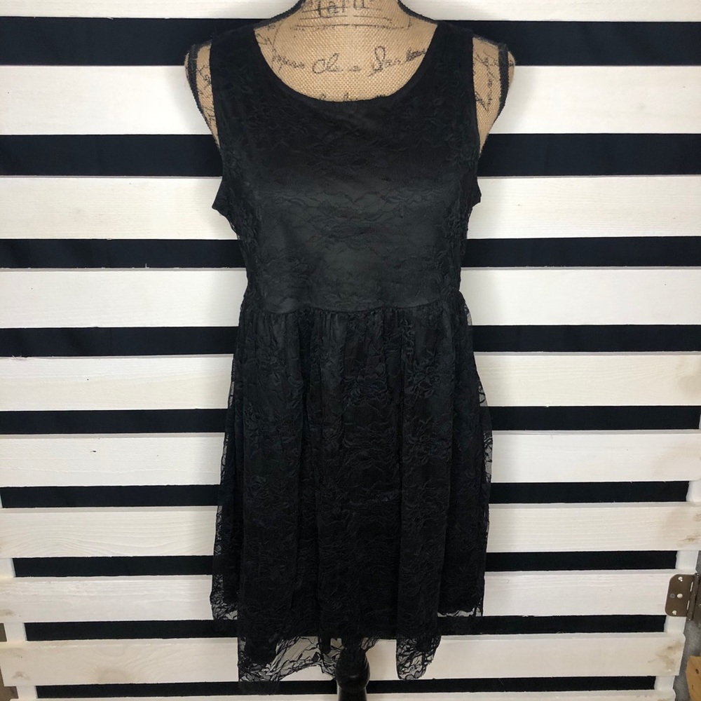 Mini Black Lace Dress